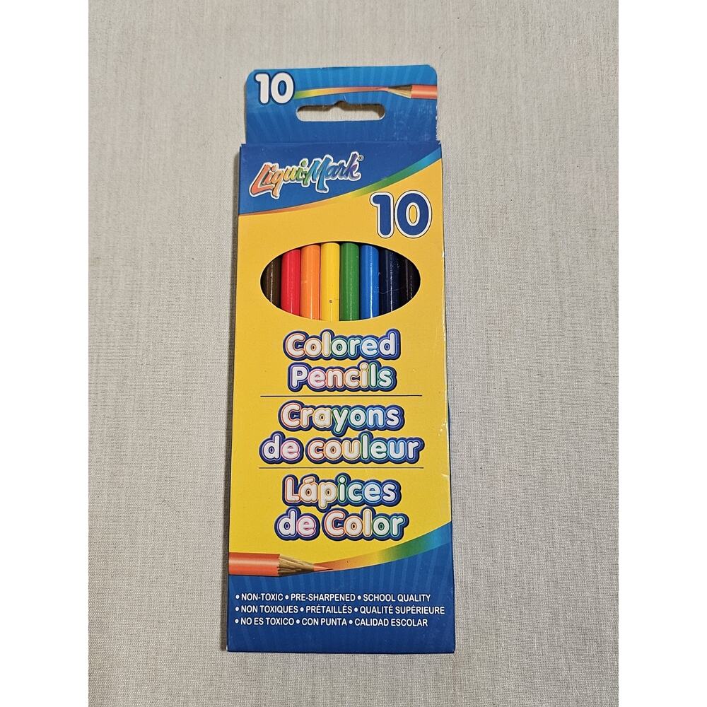 Liqui-mark Colored Pencils (10) Pack New in box. Ages 3 and up. Non toxic